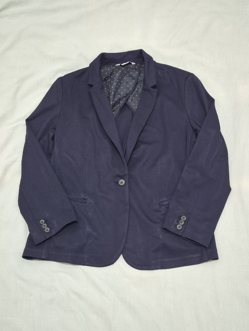 Old Navy Womens Dark Navy Single-Button Blazer